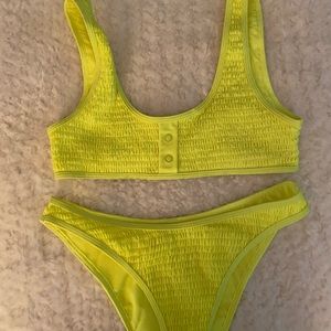 Kendall + Kylie neon bikini